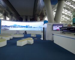 駅前広場の平昌オリンピックブース 駅前広場の平昌オリンピックブース